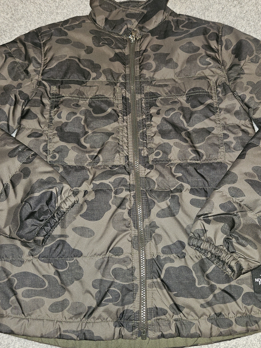 The North Face Kids Camo Puffer Jacket - Olive & Black